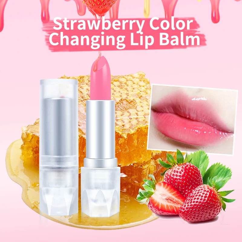 Moisturizing Strawberry Color Changing Lipstick Nourishing Smoothing Lip Lines Long Lasting Make Up Lip Gloss
Moisturizing Strawberry Color Changing Lipstick Nourishing Smoothing Lip Lines Long Lasting Make Up Lip Gloss