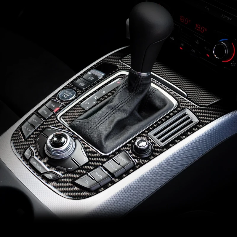 Мульти для Audi A4 B8 A5 Q5 аксессуары карбоновая Автомобильная центральная консоль
