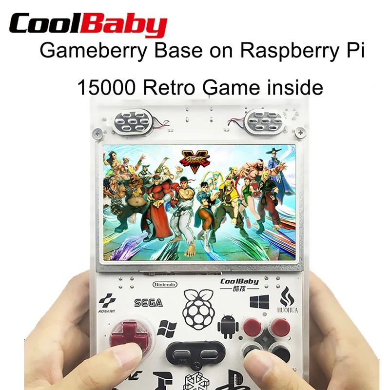 5,0 дюймов ips экран портативная консоль для Raspberry Pi Ретро игровой плеер встроенный Более 11000 игр видео игровая консоль(США Plug