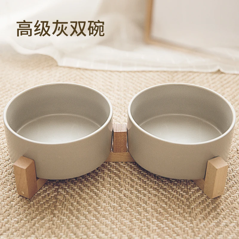 Здоровая подставка для кошек керамическая поднимающаяся креативная Деревянная