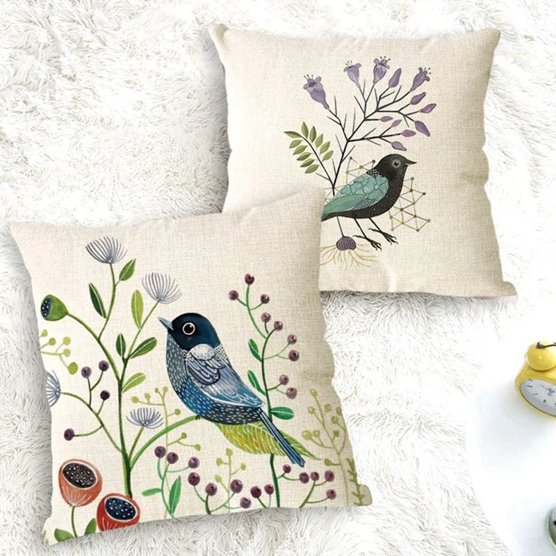 

8x Cushion Covers Square Soft Pillow Covers Decorative Linen Throw Pillow Covers Home Decor for Sofa Car