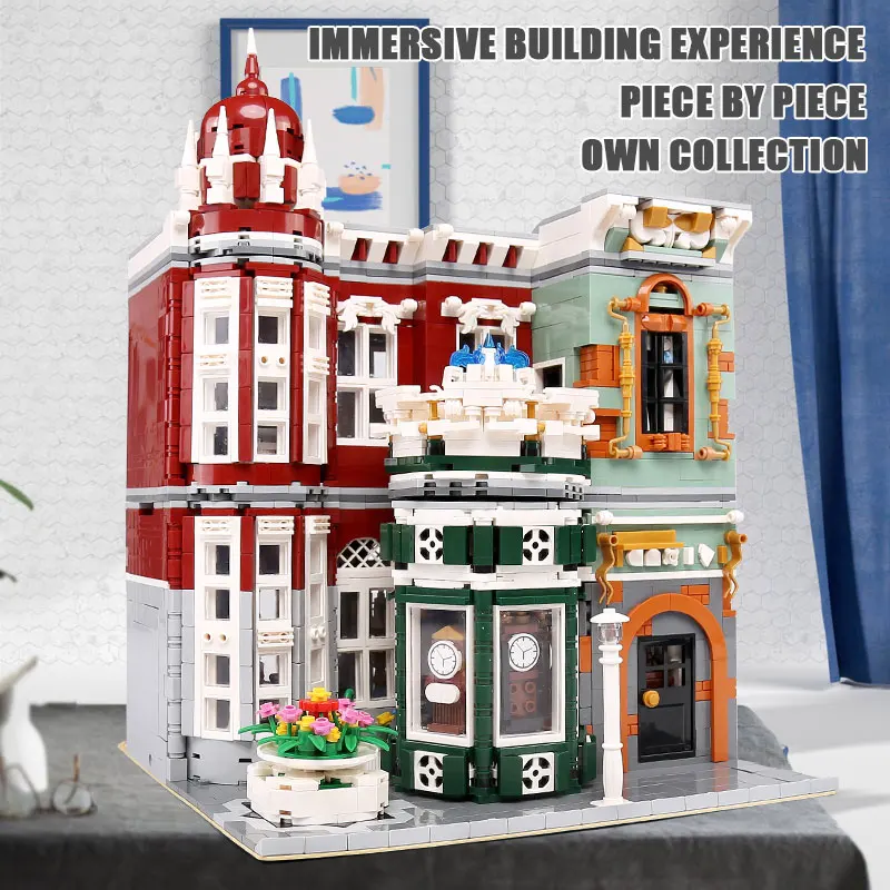 Уличные строительные игрушки mold KING 16005 совместимые с 10185 зеленым грилем модель со