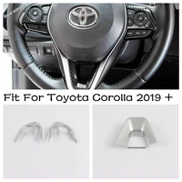 steering wheel button frame cover trim fit for toyota corolla 2019 2022 red matte carbon fiber style accessories interior