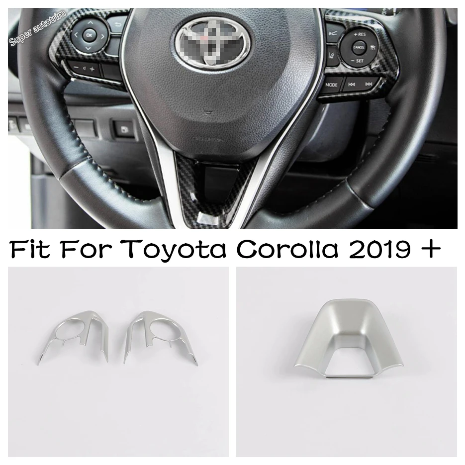 Чехол на руль для Toyota Corolla 2019 2021Red / Matte Carbon Fiber ABS|Лепнина интерьера| |