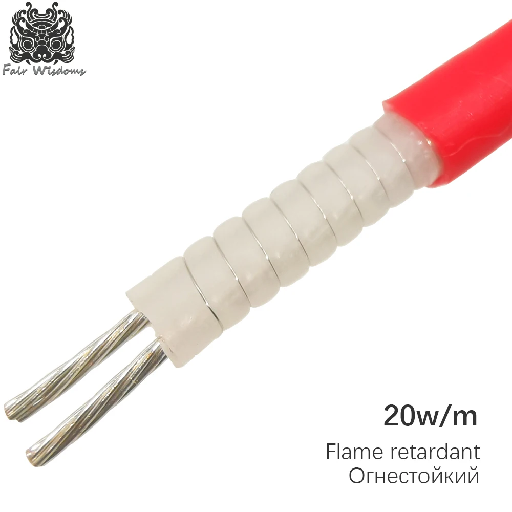 3 6 м PTFE 20 Вт постоянной мощности параллельно греющий кабель огнезащитных крыши