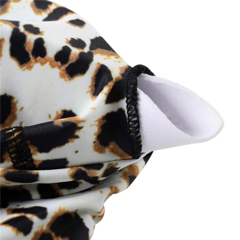 Леопардовый лоскутный женский сексуальный купальный костюм с высокой талией