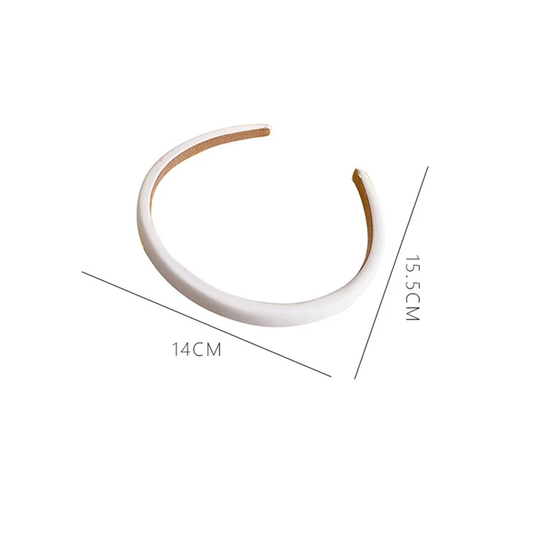 

Fashion Satin Padded Headbands for Women Solid Plastic Thick Hair Hoop Girls Sponge Non-slip Hairbands Bezel Hair Accessories