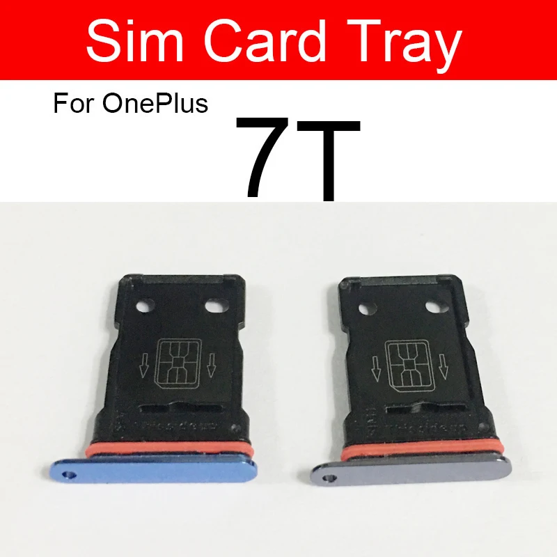 Sim Card Tray Holder For Oneplus 6 6T 7 7T Pro Sim Slot Socket SD Card Memmory Reader Flex Cable Replacement Repair Parts images - 6