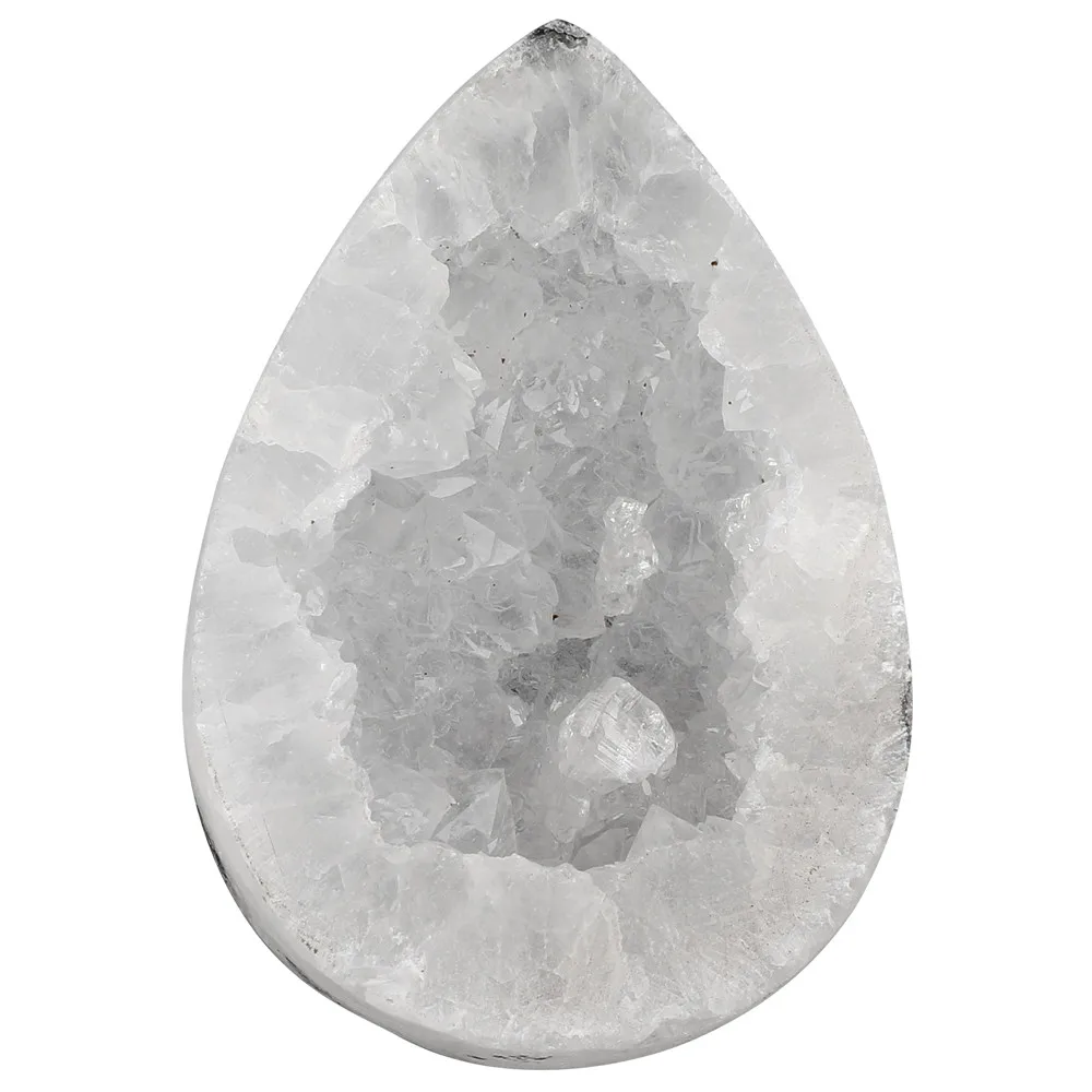 

1pcs Natural Stone Mexico Quartz Drop Shape Agate Mineral Raw Home Decor