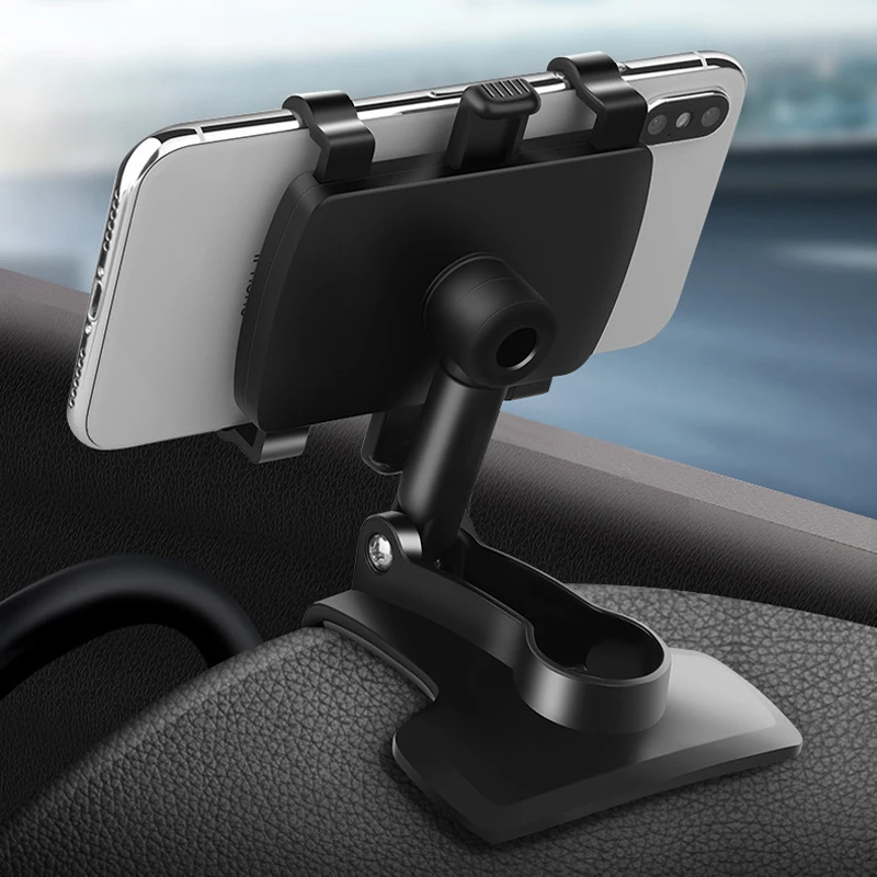 

360 Degrees Car Phone Holder Universal Smartphone Stands Car Rack Dashboard Support Black Auto Grip Mobile Phone Fixed Bracket