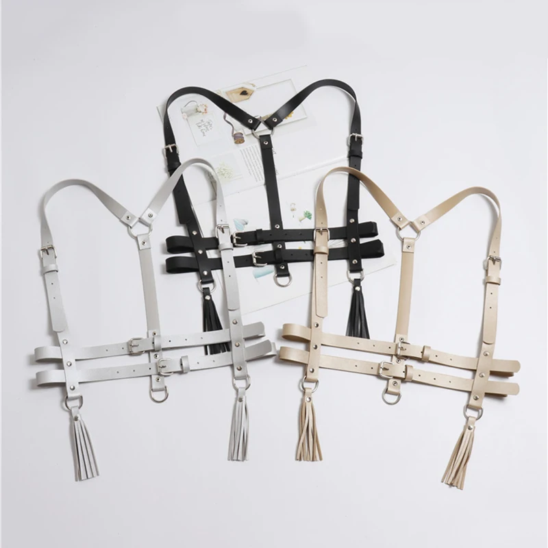 

Sexy Leather Belt Harness Suspenders Straps Body Bondage Tassels Personality Girdle Waist Seal Adjustable Waist Belt Decorative