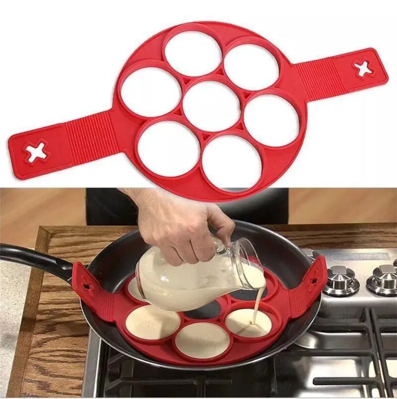 Pancake Egg Ring Maker Nonstick Cooking Tool Round Heart Pancake Maker Egg Cooker Pan Flip Eggs Mold Kitchen Baking Accessories