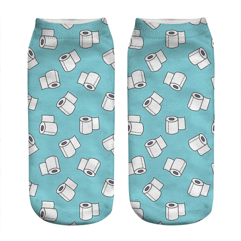 

Женские носки kawaii каракули из туалетной бумаги с принтом женские носки Харадзюку счастливые забавные новые милые подарочные носки для дево...