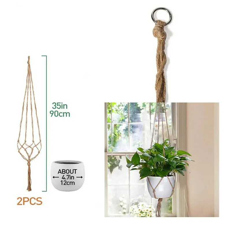 Вешалка для садовых растений макраме подвесная корзина веревка цветочных