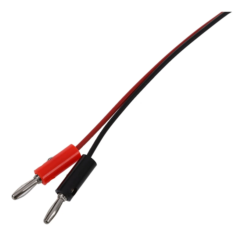 

10 Pcs 50mm Plastic Handle Test Probe Metal Alligator Clips & 2 Pcs Red Black Banana Plugs To Alligator Clips Probe Test Cable 1