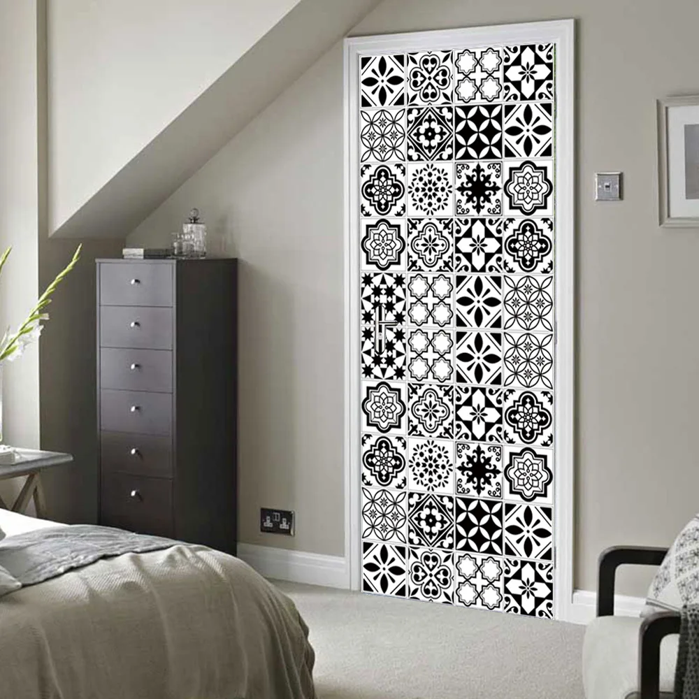 Фотообои из ПВХ с 3D принтом книжная полка башня море дверь наклейки домашний