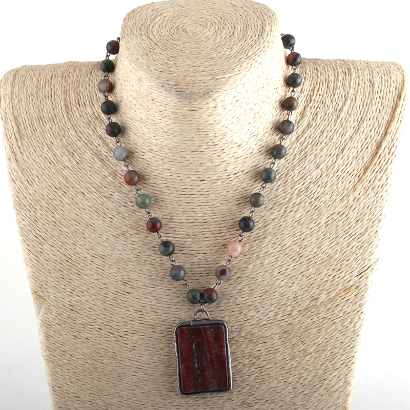 Женское Ожерелье-чокер MOODPC прямоугольное ожерелье с подвеской из натурального