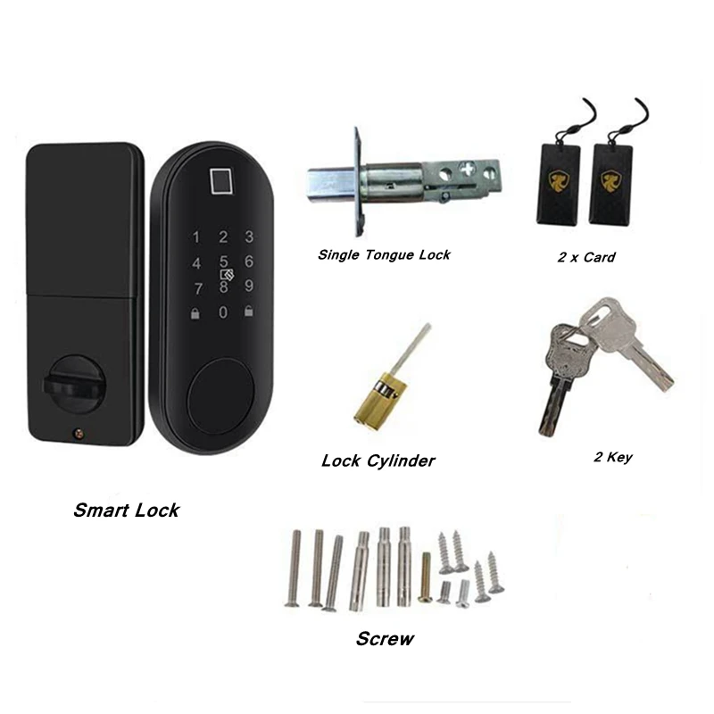 

Electronic Smart Door Lock with TTLock App Security Biometric Fingerprint Intelligent Lock with Password RFID IC Card Lock