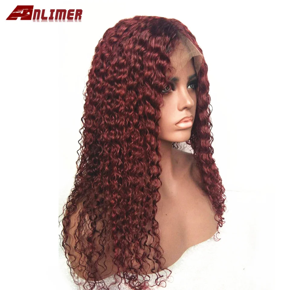 Парик из бразильских человеческих волос на кружеве кудрявые вьющиеся волосы remy