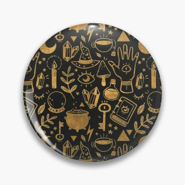 

Женская металлическая брошь Witchy Things, текстурированная Золотая мягкая булавка на воротник, модная брошь на одежду, забавный подарок, значок ...