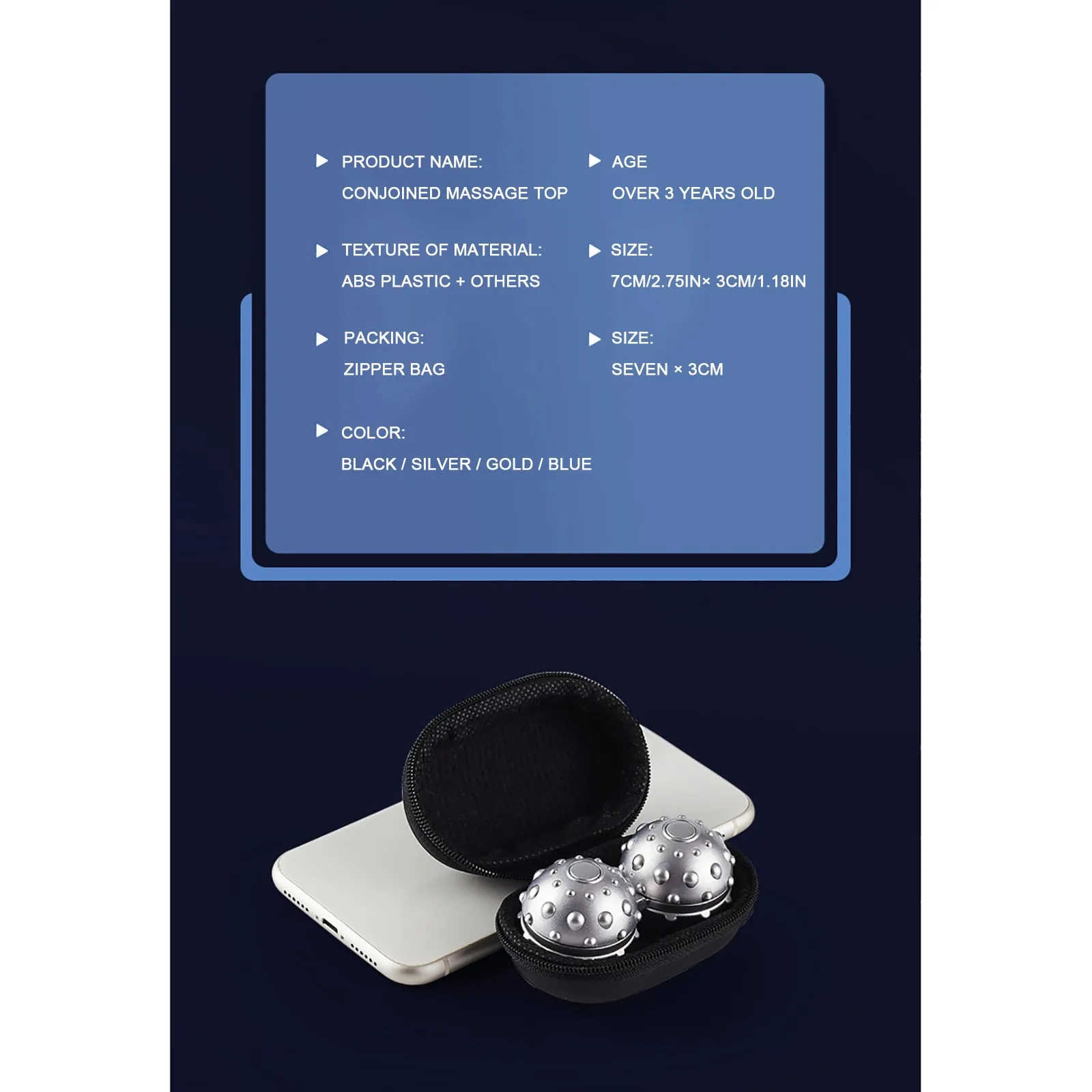 

Fidget Ball-spinner,acupressure Massage Balls Hand Spinner-fidget Toys For Kids Decompression Partner Family Toy Birthday Gift