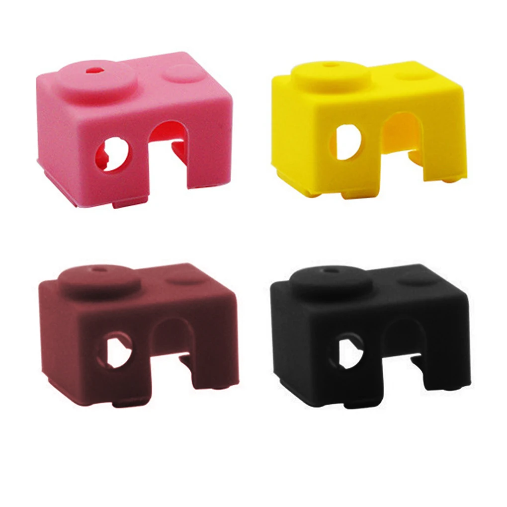 

3D Printer Nozzle Heater Protector Extruder Aluminum Heater Block Silicone Case Replacement for E3D-V6