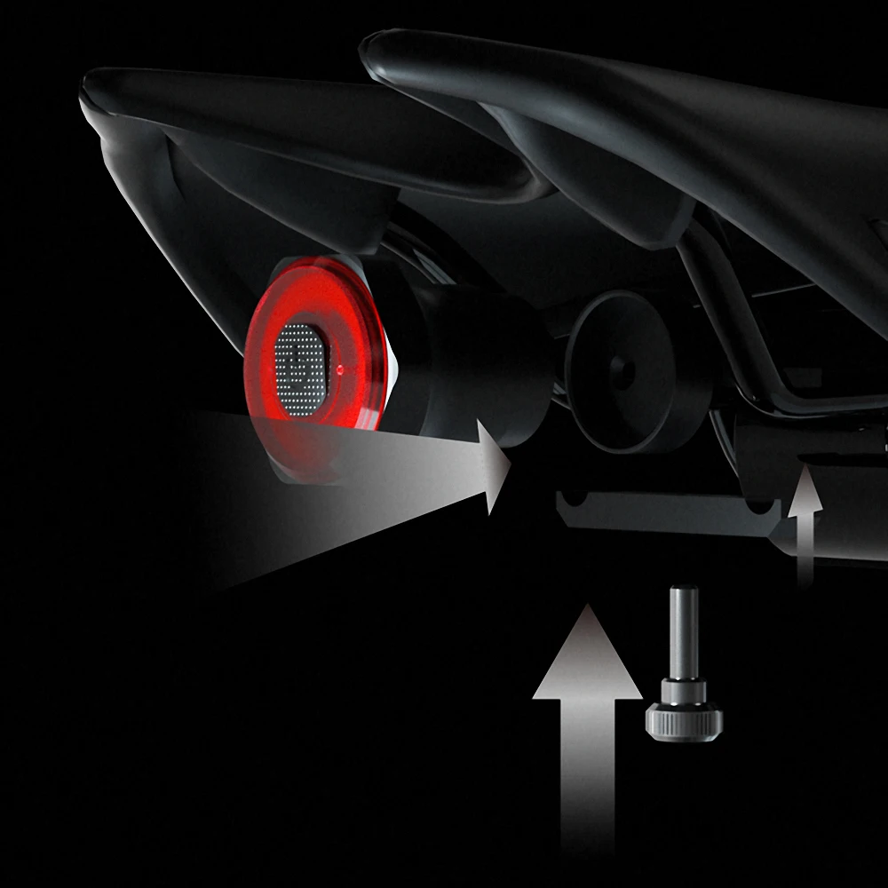Велосипед с автоматическим тормозной светильник USB зарядка умный светодиодный