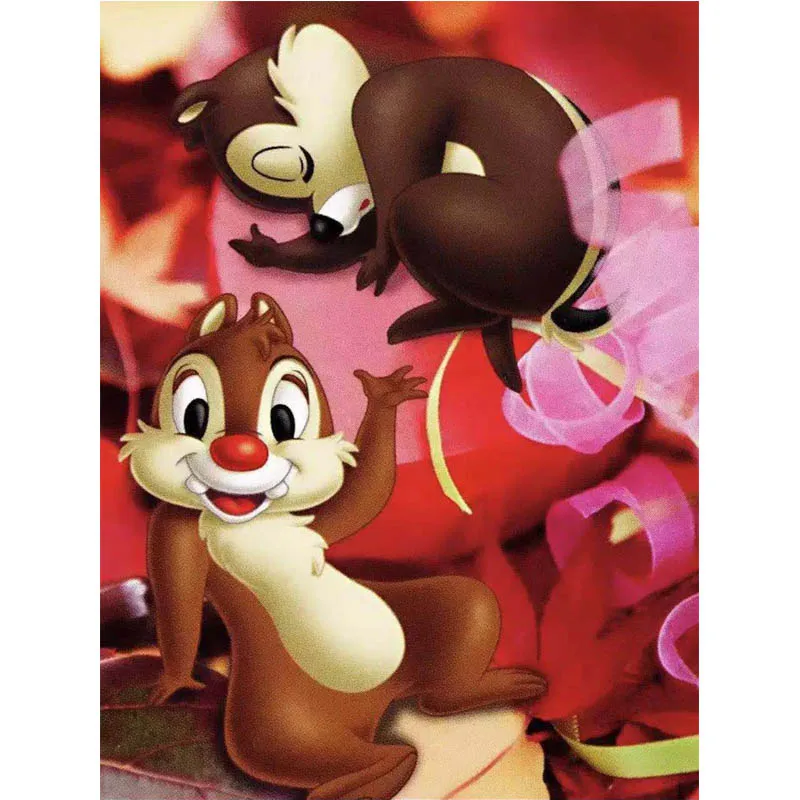 

Chip 'n' Dale Disney Diamond Painting Cartoon Squirrel Full Square/Round Diamond Mosaic Children's Room Decor Handwork