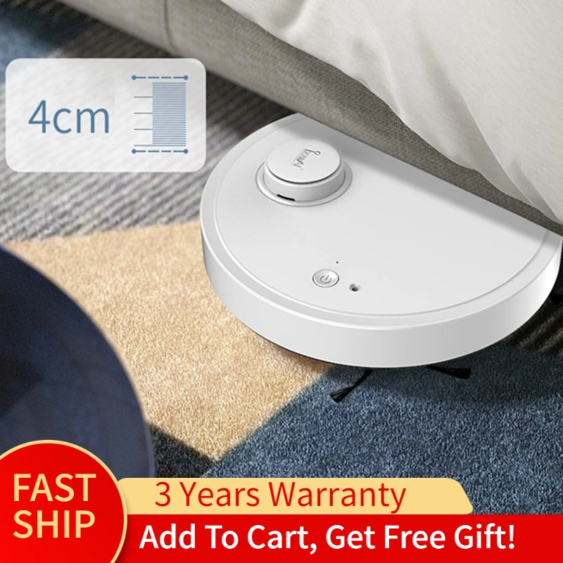 

Робот-пылесос 3-в-1 с функцией влажной и сухой уборки, 2400 мАч