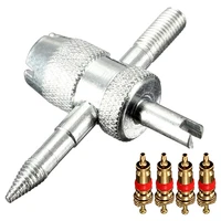 4pcs copper valve core car tire repair tools tire valve stem removal tool tyre valve stem puller accessories car tool