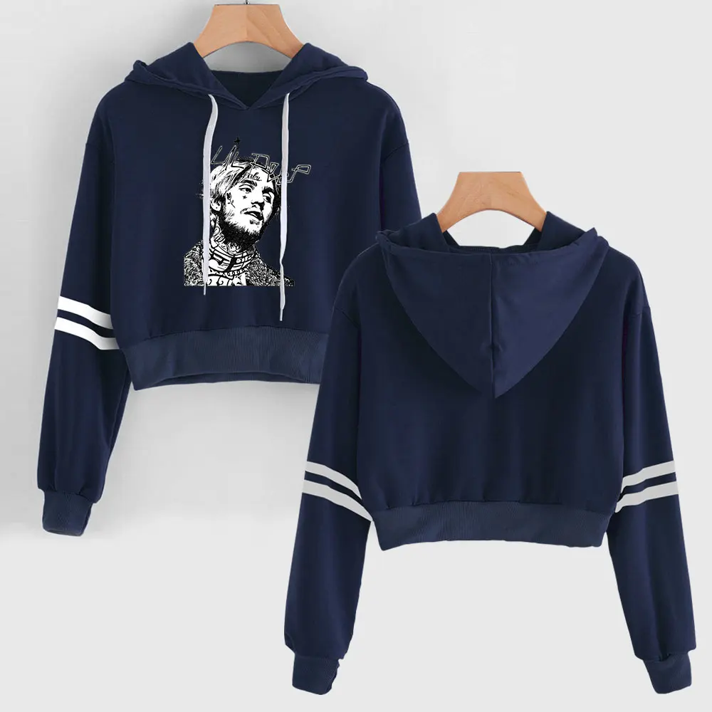 Толстовка женская с высокой талией модный дизайн худи в стиле хип-хоп