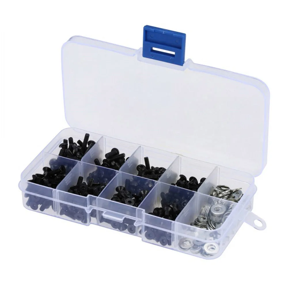 Hot sale Special Screws Box Set for 1/10 HSP Traxxas Tamiya HPI Kyosho D90 SRC10 Remote Control RC Car Parts 180pcs images - 6