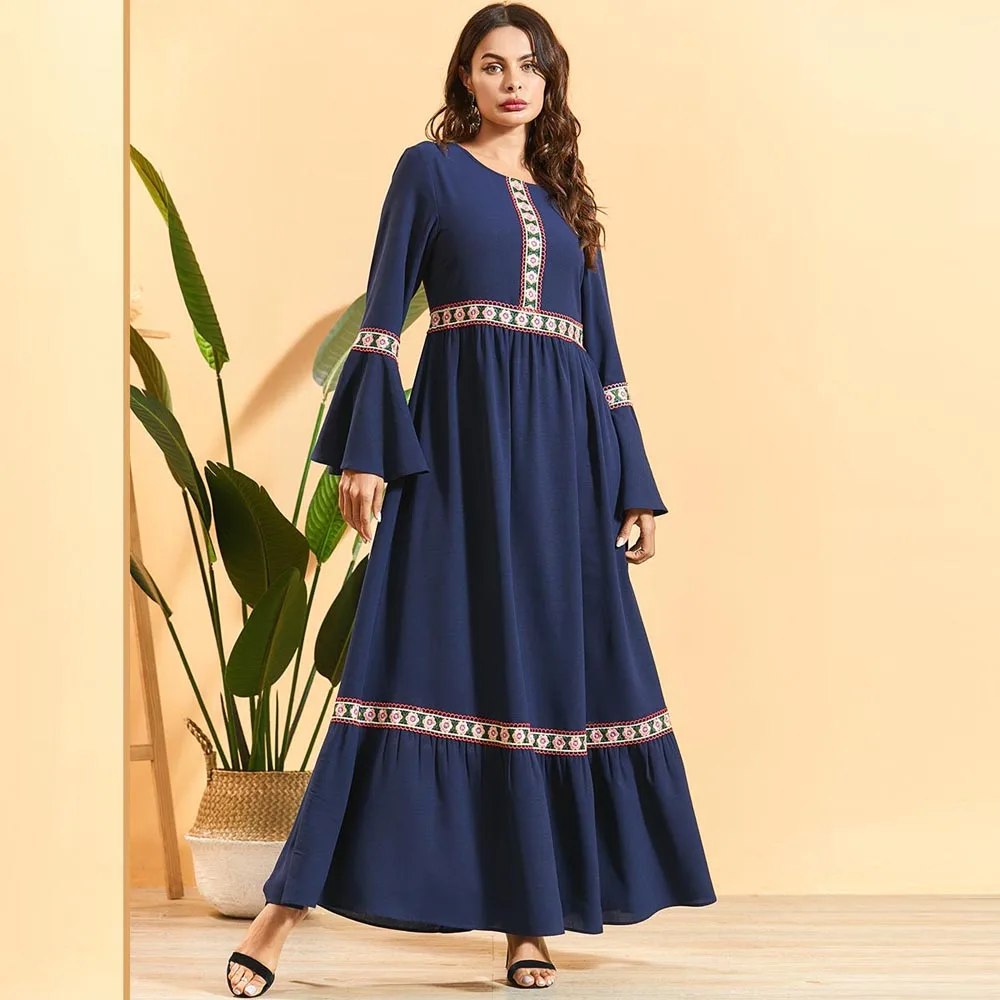 Мусульманское женское длинное платье размера плюс Абая Дубай кафтан макси