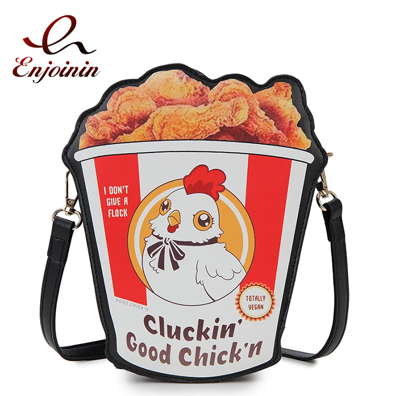 

Fried Chicken Bucket Shape Purses and Handbags for Women Cartoon Design Shoulder Bag Female Small Crossbody Bag Casual Clutch
