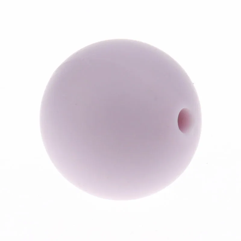 Fkisbox-Cuentas redondas de silicona para beb&eacute;s, mordedor sin BPA, joyer&iacute;a para dentici&oacute;n, cadena para chupete reci&eacute;n nacido, accesorios para sonajero, 50 piezas y 15mm-2