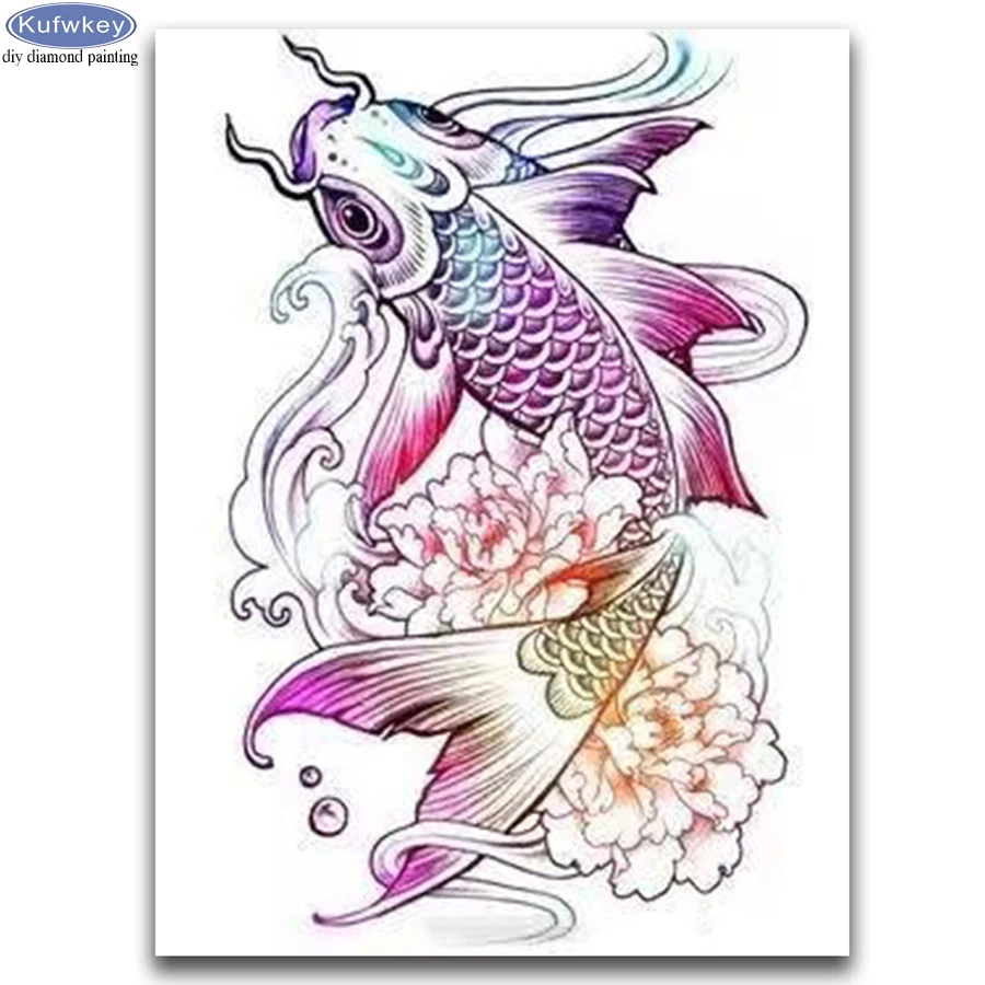 Стразы с изображением животных рыб стразы полностью квадратная круглая дрель