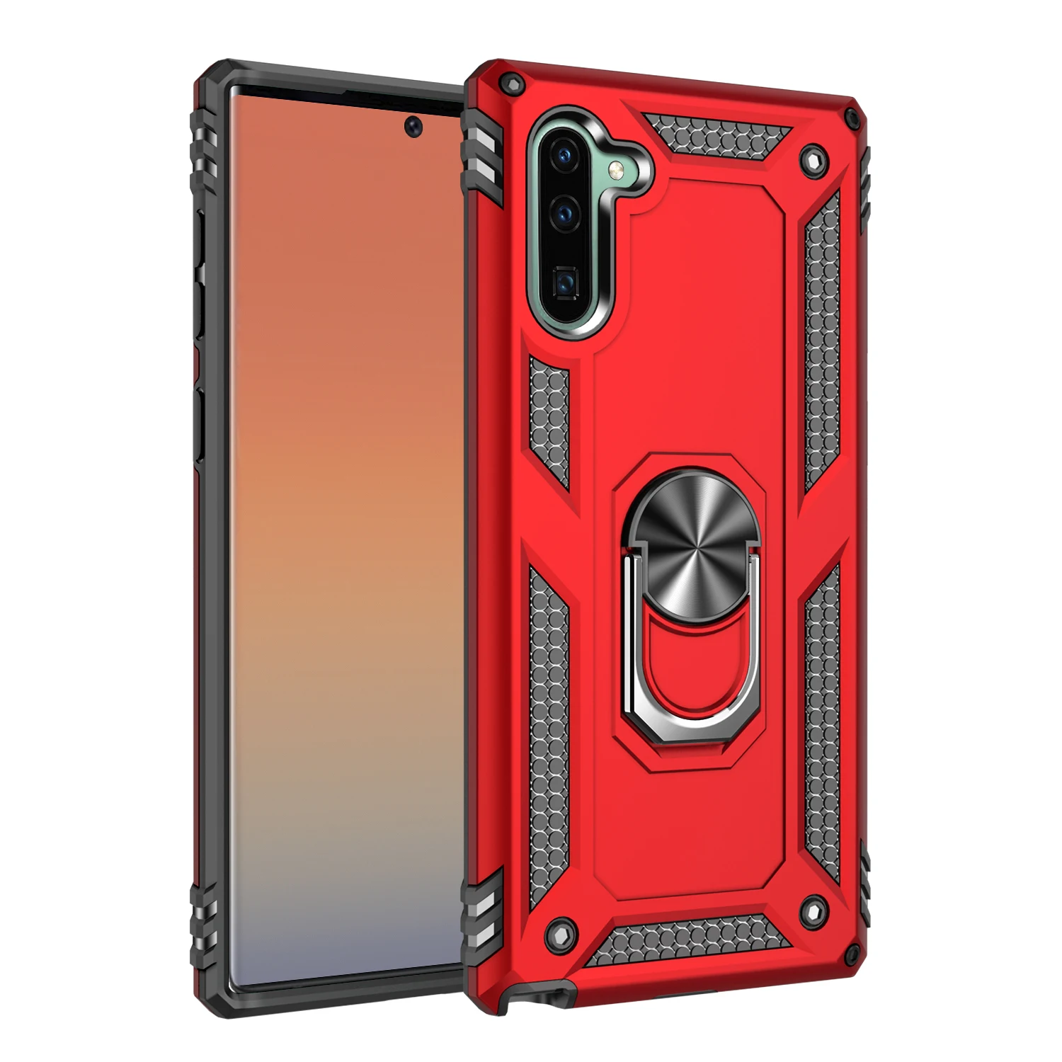 

Shockproof Armor Phone Case For Samsung Galaxy Note 8 9 10 Pro 20 Ultra 5G Cover Magnetic Ring Holder Coque Fundas Bumper Shell