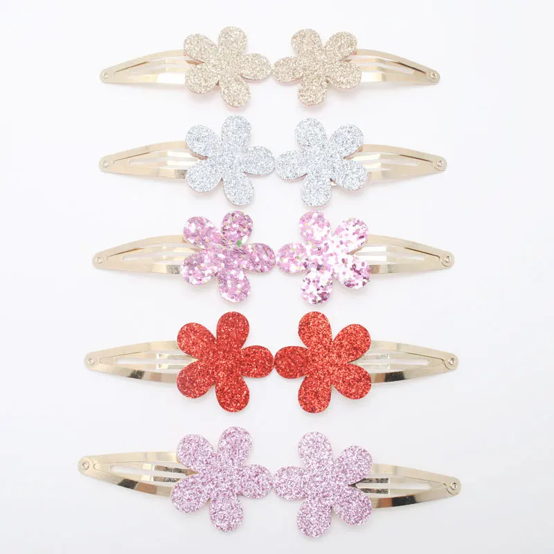 Mix Hairclips 10 шт./лот, маленький размер, заколки для девочек, блестящее сердце, подарок на день рождения, аксессуары для маленьких девочек, детский зажим для волос для детей - Цвет: Mix Hairclips