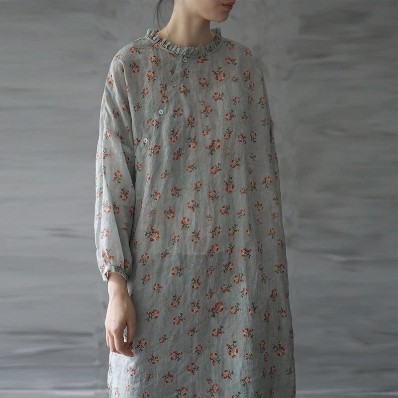 Женское модное винтажное платье с оборками и длинным рукавом 2019 Новое Осеннее