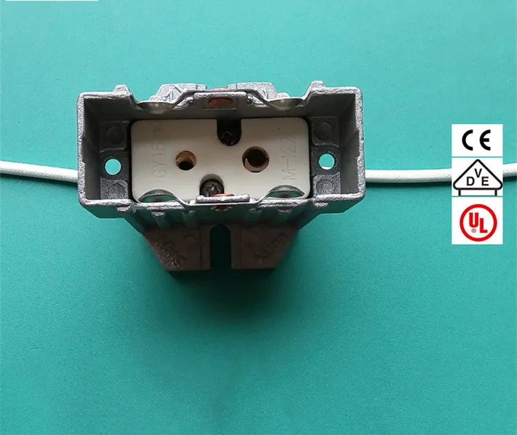 

Металлический патрон для лампы GY16 8A 250V