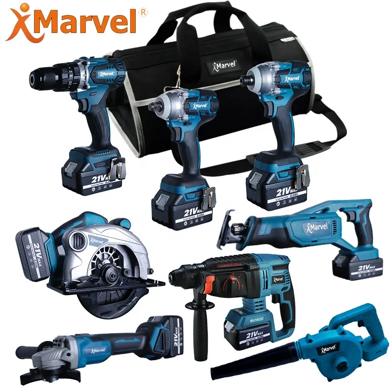 

MARVEL 2 In One 16V-Volt 2*2.0Ah Batteries 2*Chargers Cordless Tools Lithium-lon Combo Kit