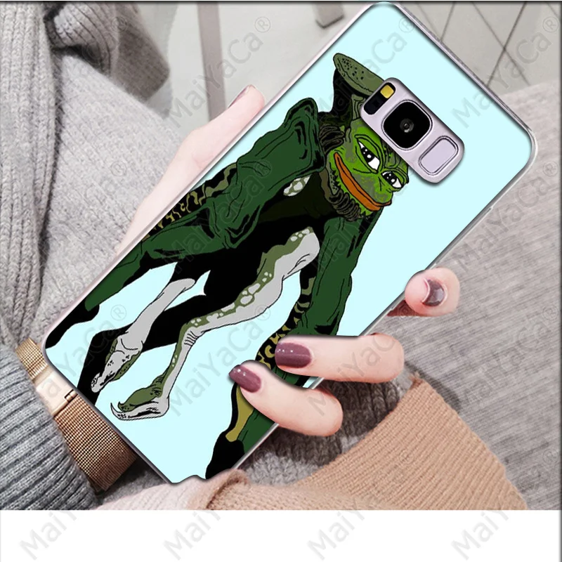 MaiYaCa Pepe мемы грустная лягушка Новинка чехол для телефона Fundas Крышка для samsung S9 S9 плюс S8 S8plus S7 S6 S5 крышка