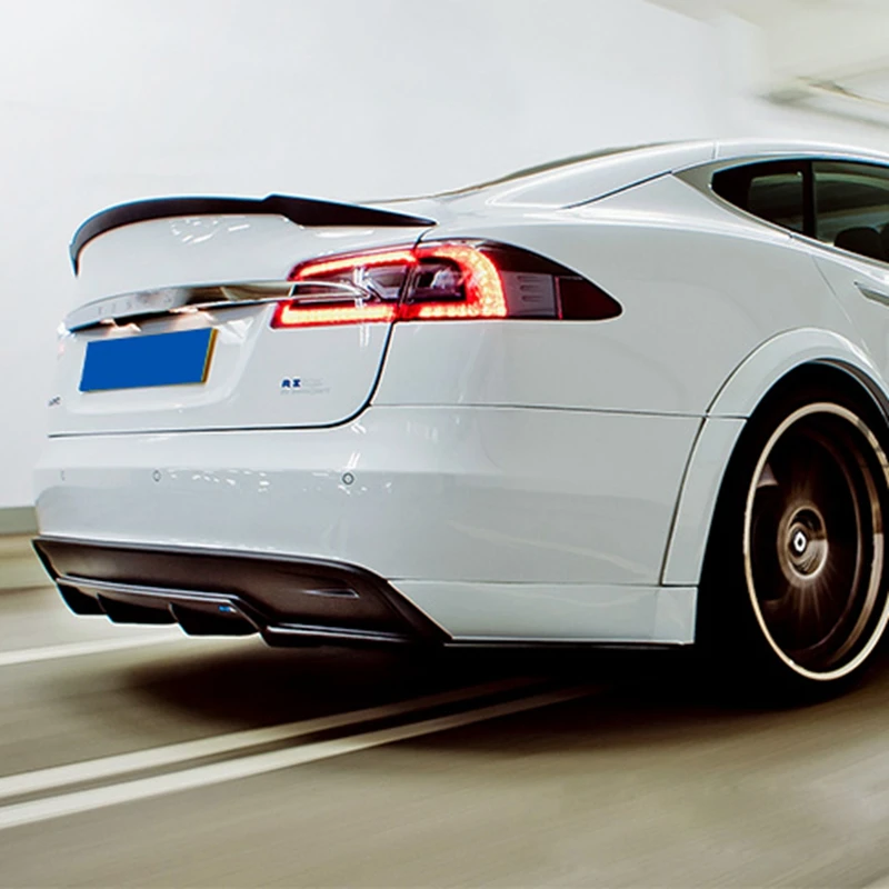 Спойлер для заднего крыла Tesla Model S 2015 2017 наклейка багажника из углеродного