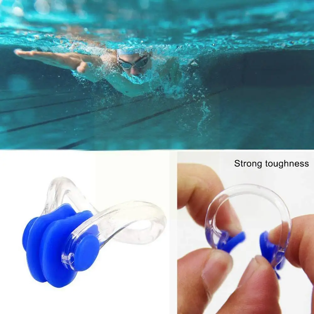 

10pcs/lot Reusable Soft Silicone Swimming Nose Clip Swim Prevent Diving Nose Ear Plug Surfing Water Clips Comfortable Prote F2E1