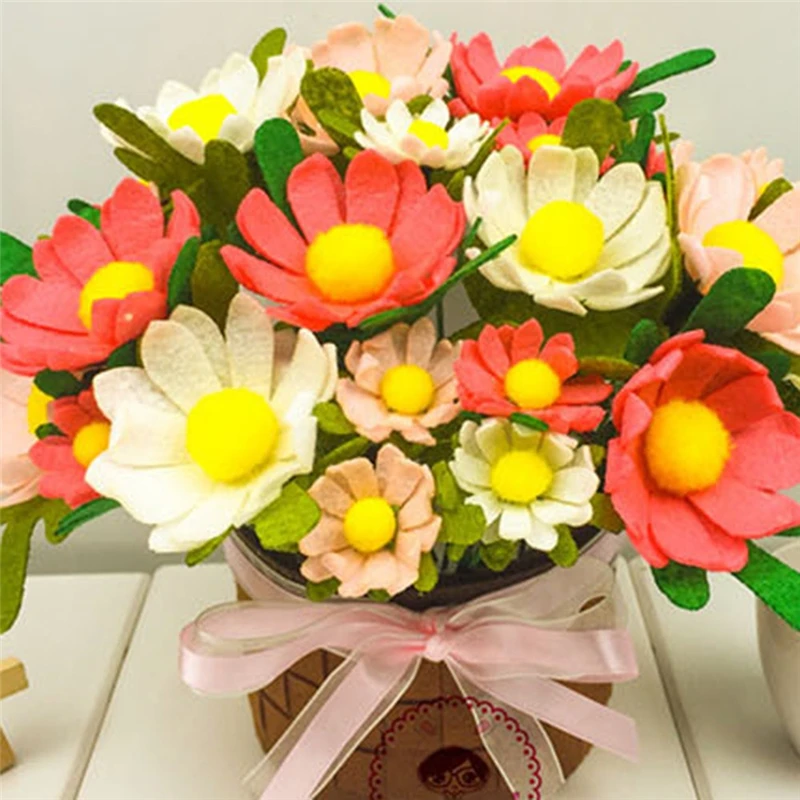 Имитация букета из войлока искусственные цветы ручной работы для свадебной