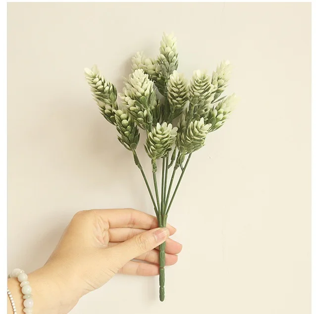 

3pcs Mini pineapple grass artificial flower plant decor home garden Christmas wedding bouquet flower plant wall fake flower