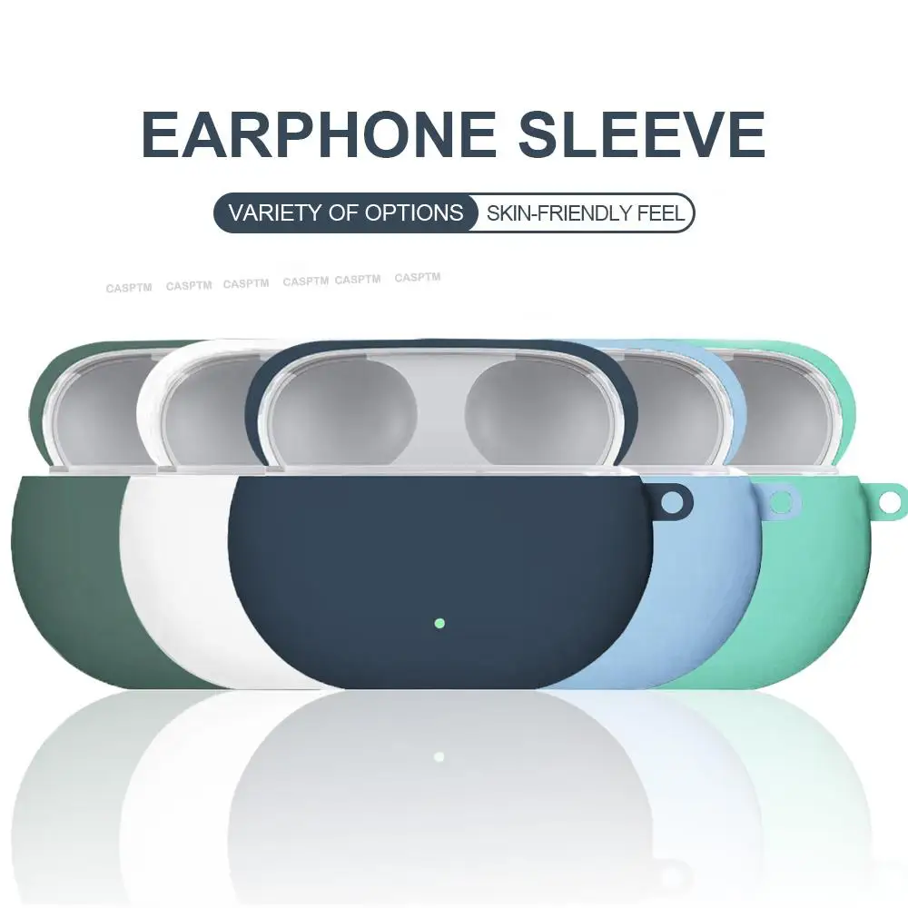 

Safety silicone earphone case for Beats Studio buds Soft Solid color earphone sleeve Headphone accessories With hook