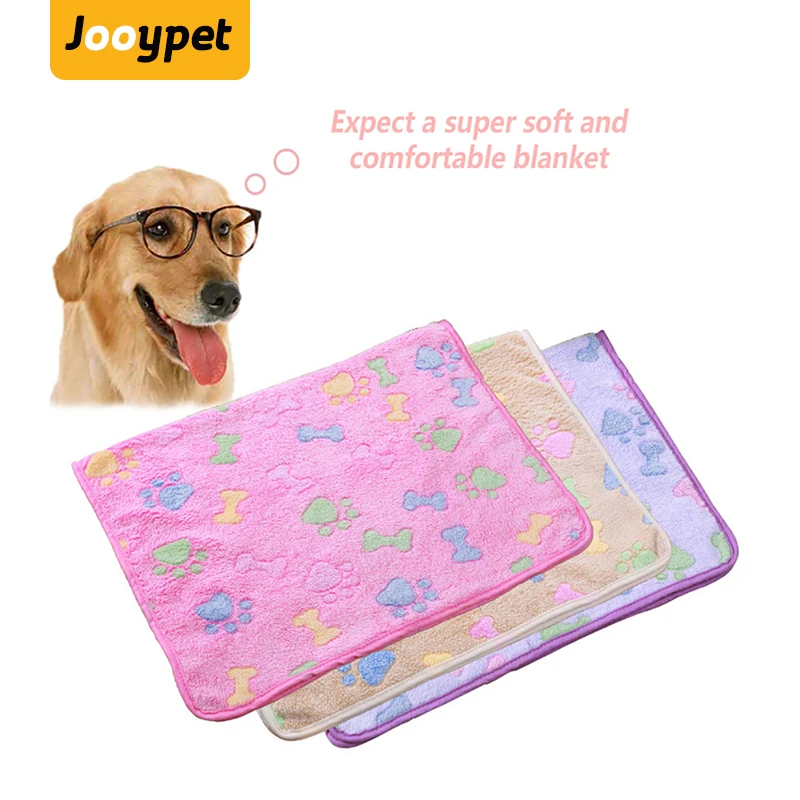 JOOYPET милое теплое одеяло для сна с принтом в виде лап собак кошек щенков флисовое