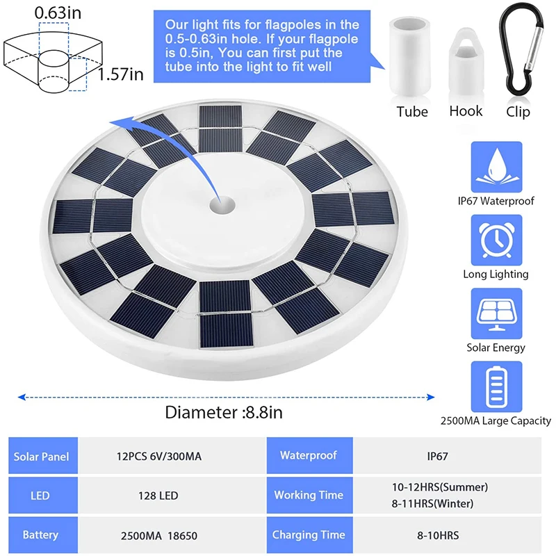 Светильник на солнечной батарее со светодиодной подсветкой уличный яркий фонарь