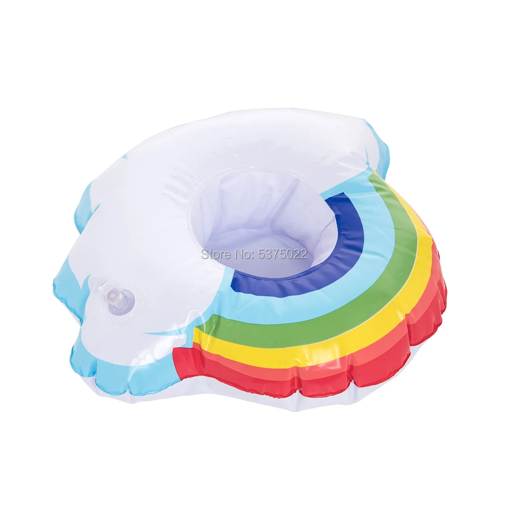 Надувной подстаканник Rainbow Cloud держатель для плавательных напитков бутылка пляжа